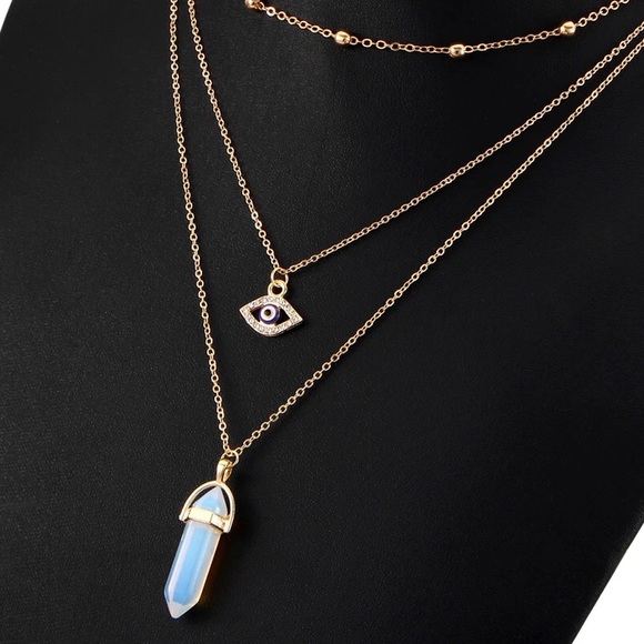 ❤️Natural Opal Necklace / layered - Picture 2 of 4